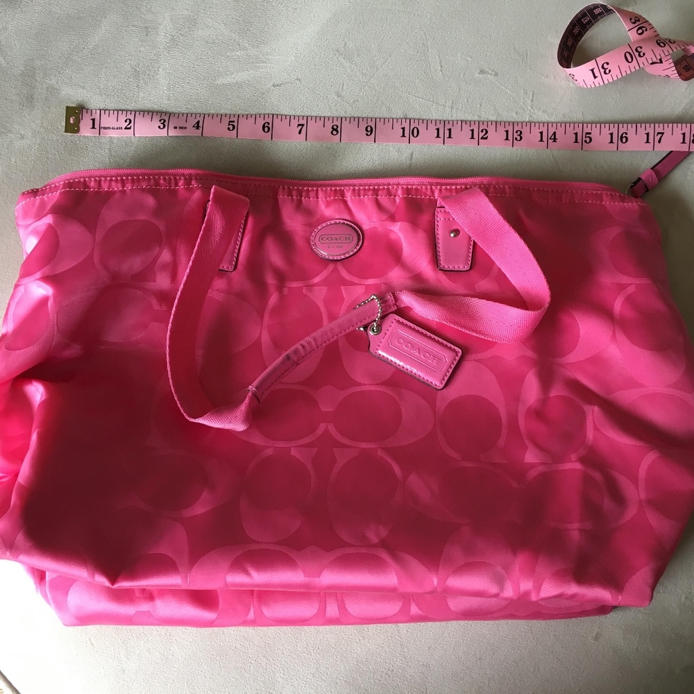 Coach Pink Satin Handbag